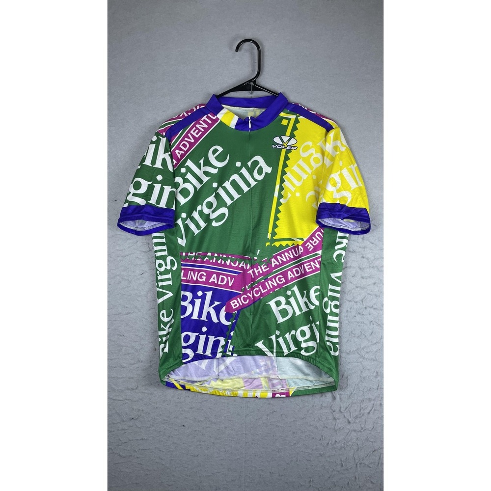 Voler Bike‎ Virginia Cycling Jersey Mens Large Multicolor 1/4 Zip Bike Shirt